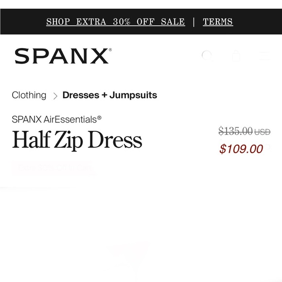 Spanx Half-Zip Rib White Minidress - Picture 5 of 13